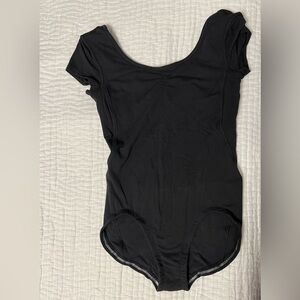 Black athletica cap-shoulder leotard